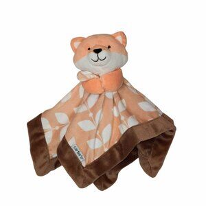 2016 Carter's Fox Orange & Brown Security Lovey Blanket 13" X 13"